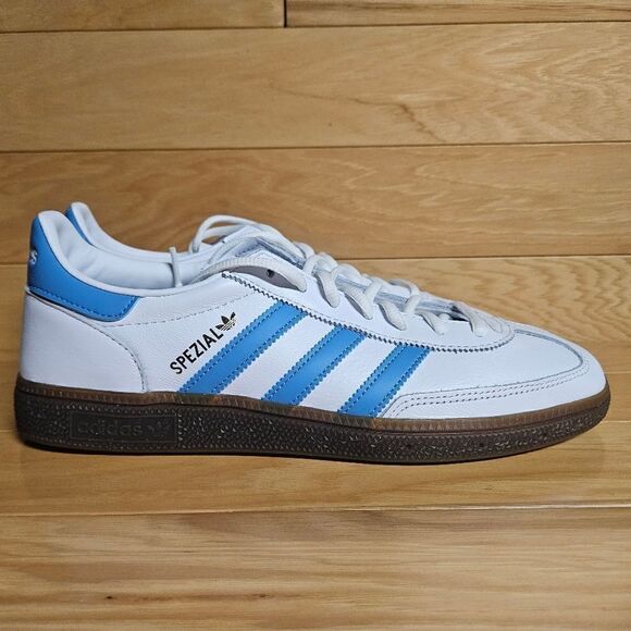 Adidas Originals Handball Spezial White Blue Gum Sole Mens Shoe Trainer IE3607 - Picture 2 of 12